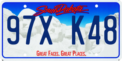 SD license plate 97XK48