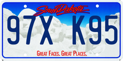 SD license plate 97XK95