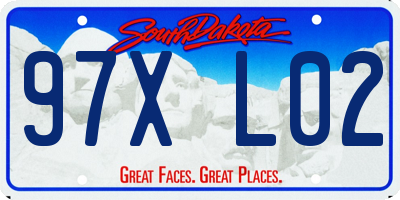 SD license plate 97XL02