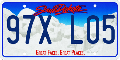 SD license plate 97XL05