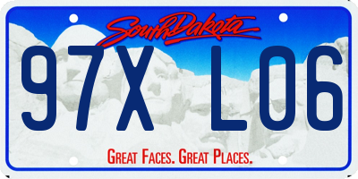 SD license plate 97XL06