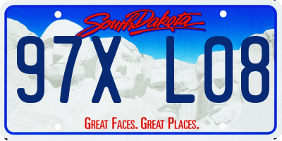 SD license plate 97XL08