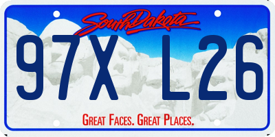 SD license plate 97XL26