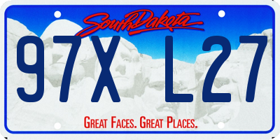 SD license plate 97XL27