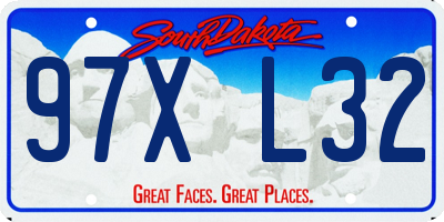 SD license plate 97XL32