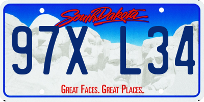 SD license plate 97XL34