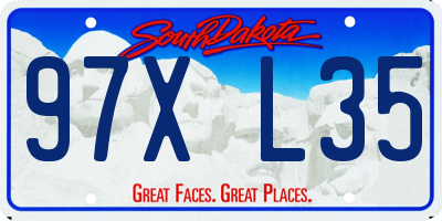 SD license plate 97XL35