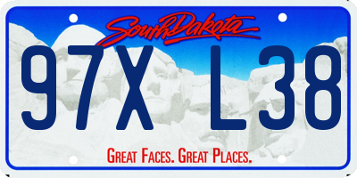 SD license plate 97XL38