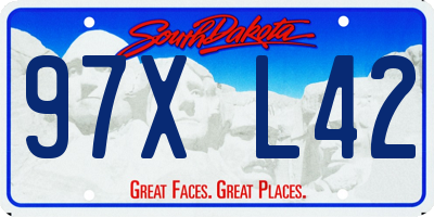 SD license plate 97XL42