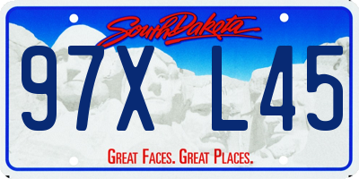 SD license plate 97XL45