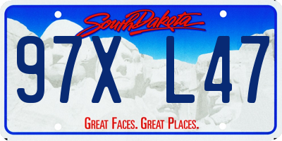 SD license plate 97XL47