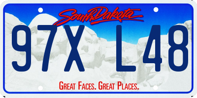 SD license plate 97XL48