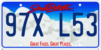 SD license plate 97XL53