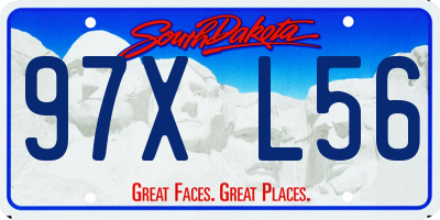 SD license plate 97XL56