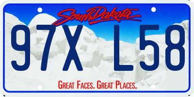 SD license plate 97XL58