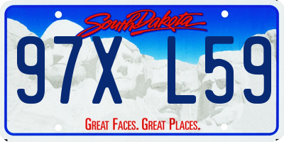 SD license plate 97XL59
