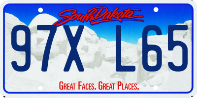 SD license plate 97XL65