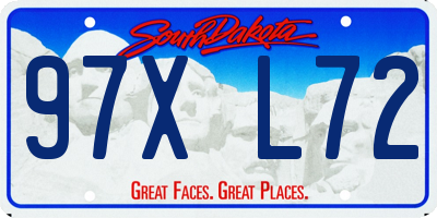 SD license plate 97XL72