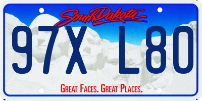 SD license plate 97XL80