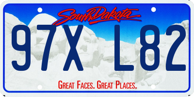 SD license plate 97XL82