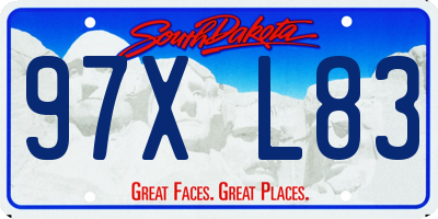 SD license plate 97XL83