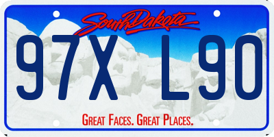 SD license plate 97XL90