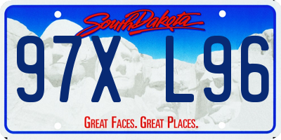 SD license plate 97XL96