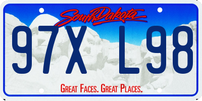 SD license plate 97XL98
