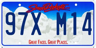 SD license plate 97XM14