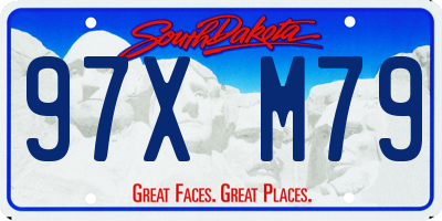 SD license plate 97XM79