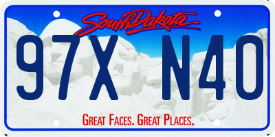 SD license plate 97XN40