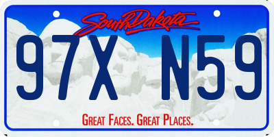 SD license plate 97XN59