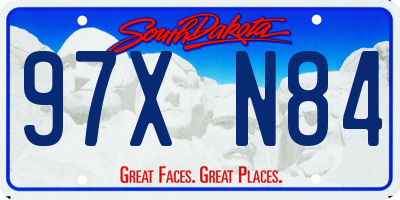 SD license plate 97XN84