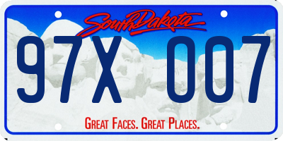 SD license plate 97XO07