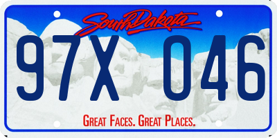 SD license plate 97XO46