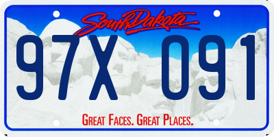 SD license plate 97XO91