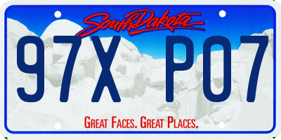 SD license plate 97XP07