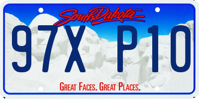 SD license plate 97XP10