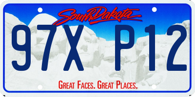 SD license plate 97XP12