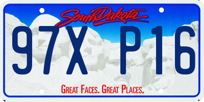 SD license plate 97XP16