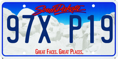 SD license plate 97XP19