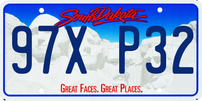 SD license plate 97XP32