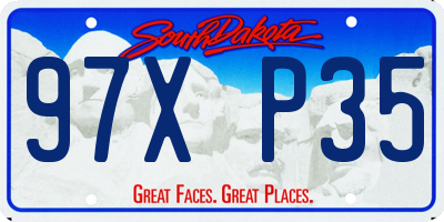 SD license plate 97XP35