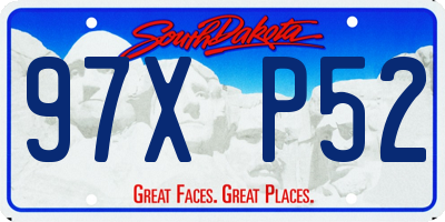 SD license plate 97XP52