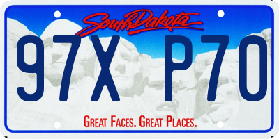 SD license plate 97XP70