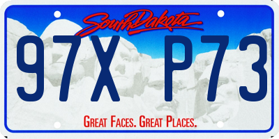 SD license plate 97XP73