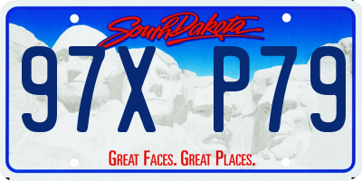 SD license plate 97XP79