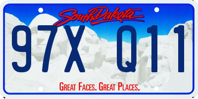 SD license plate 97XQ11