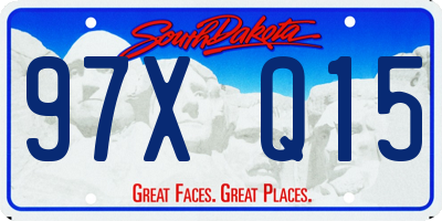 SD license plate 97XQ15
