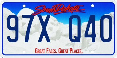 SD license plate 97XQ40